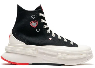 Pre-owned Converse Men's  Run Star Legacy Cx Hi Y2k Heart Sneakers In Black/egret/fever Dream In Multi