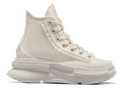 Pre-owned Converse Men's  Run Star Legacy Cx Platform High Ruffles & Bows Sneakers In Egret