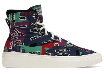 Pre-owned Converse Men's  Skid Grip Hi Fear Of God Sneakers In Limoges/simply Green/egret
