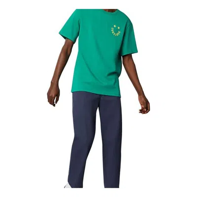 Converse Men's  Smiling Face Pattern Sports Short Sleeve Green