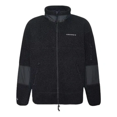 Converse Men's  Splicing Stay Warm Stand Collar Jacket Black