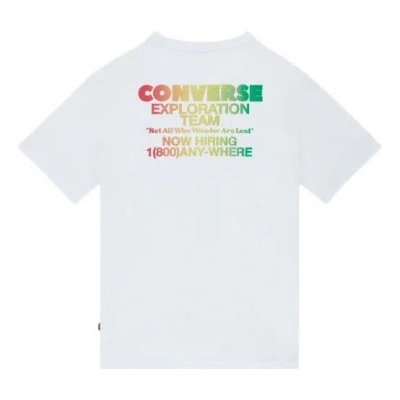 Converse Men's  Sports Running Printing Alphabet Round Neck Short Sleeve White