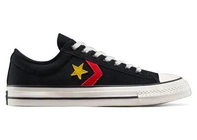 Pre-owned Converse Men's  Star Player 76 Ox Daily Paper Sneakers In Black/fern Green/cyber Yellow