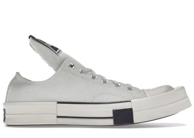 Pre-owned Converse Men's  Turbodrk Chuck Taylor All Star 70 Ox Rick Owens Drkshdw White Sneakers In Lily White/