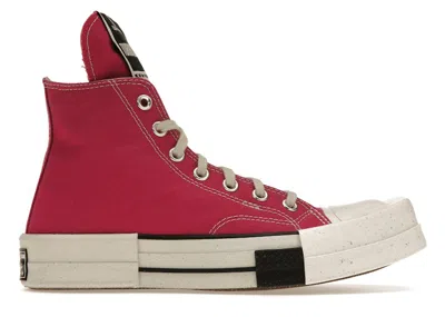 Pre-owned Converse Men's  Turbodrk Laceless Chuck Taylor All Star 70 Hi Rick Owens Drkshdw Pink Sneakers In Cac