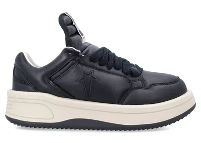 Pre-owned Converse Men's  Turbowpn Low Rick Owens Drkshdw Sneakers In Black/cloud Cream