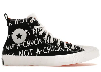 Pre-owned Converse Men's  Unt1tl3d Hi Not A Chuck Sneakers In Black/white/bold Mandarin In Multi