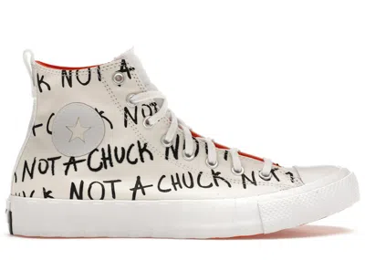 Pre-owned Converse Men's  Unt1tl3d Hi Not A Chuck Sneakers In Egret/white/bold Mandarin In Multi