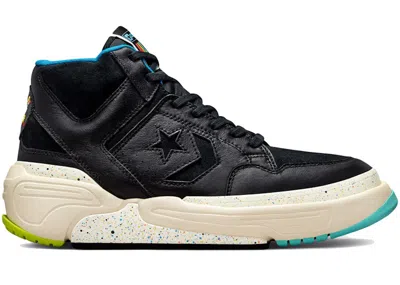 Pre-owned Converse Men's  Weapon Cx Mid Peace And Unity Sneakers In Black/cloud Cream/lime Twist In Multi