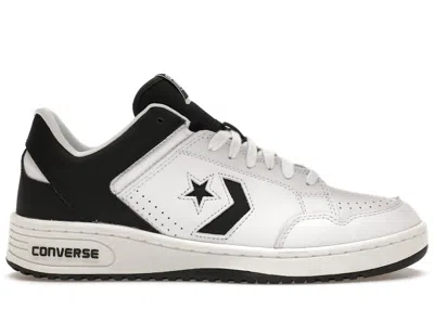 Pre-owned Converse Men's  Weapon Leather Ox Sneakers In White/black
