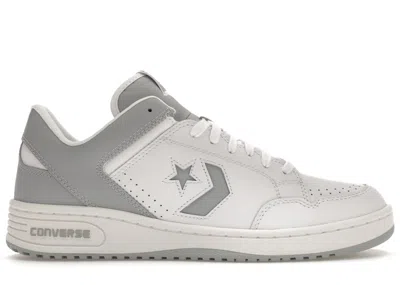 Pre-owned Converse Men's  Weapon Leather Ox Sneakers In White/wolf Grey