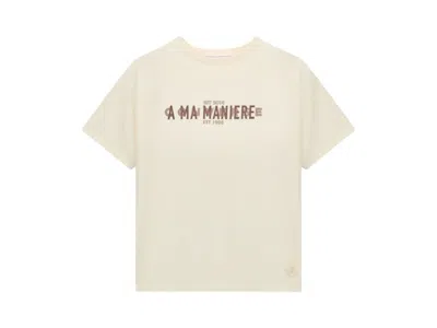Pre-owned Converse Men's  X A Ma Manière Gold Standard T-shirt In Egret Brown