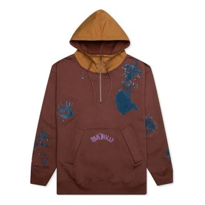 Converse Men's  X Bandulu Crossover Splash Ink Embroidered Contrasting Colors Brown