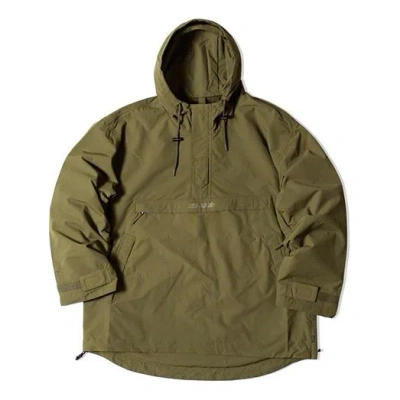 Converse Men's  X Kim Jones Crossover Casual Sports Half Zipper Hooded Jacket Military Green