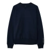 Converse Men's  X Kim Jones Crossover Solid Color Sports Knit Round Neck Pullover Navy Blue