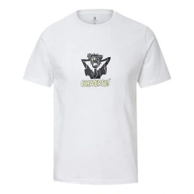 Converse Men's  X Scooby Doo Crossover Cartoon Character Short Sleeve White