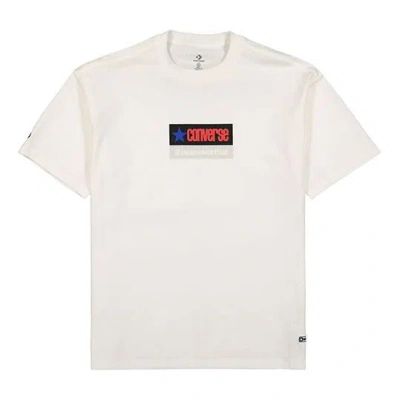 Converse Men's  X Thisisneverthat Crossover Logo Printing Sports Round Neck Short Sleeve Creamy White