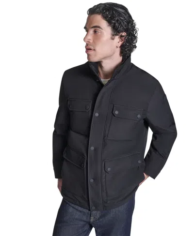 Converse Men's Inner Bib Field Long-sleeve Jacket In Black