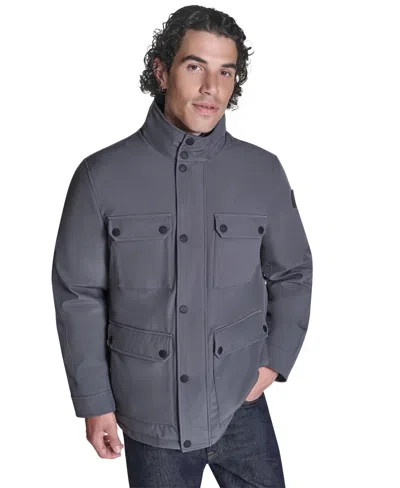 Converse Men's Inner Bib Field Long-sleeve Jacket In Gray