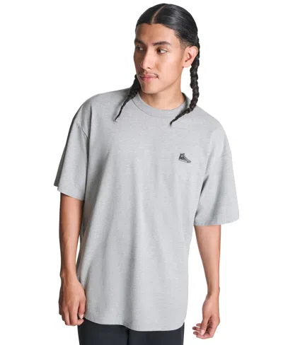 Converse Men's Loose Fit Sneaker Patch T-shirt In Gray