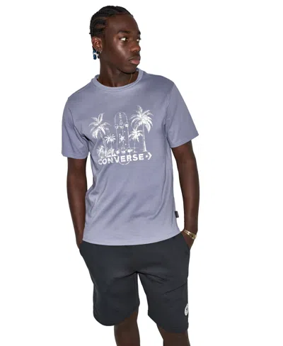 Converse Men's Regular-fit Short-sleeve Crewneck T-shirt In Animal Print