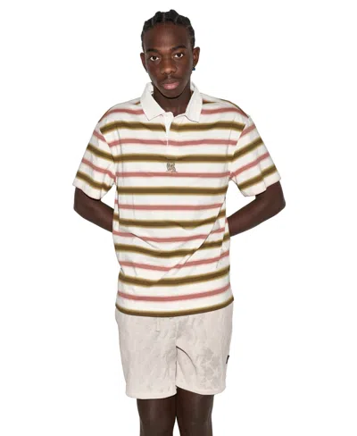 Converse Men's Script Striped Short-sleeve Polo Shirt In Multi