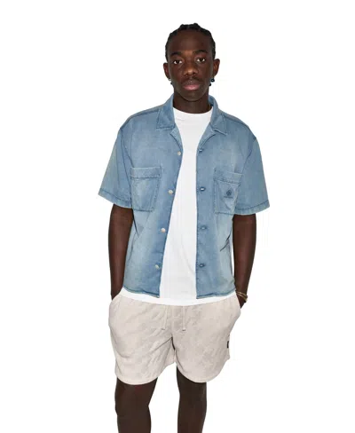 Converse Men's Short-sleeve Regular-fit Collared Shirt In Multi