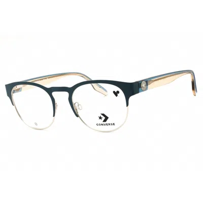 Converse Men's Silver Tone Round Eyeglass Frames Cv3026 In Green