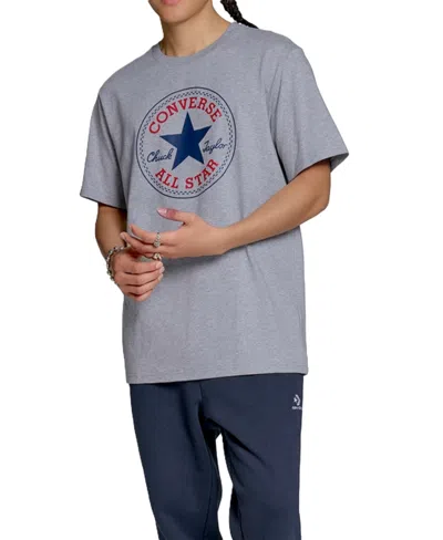 Converse Men's Standard Fit Patch T-shirt In Gray