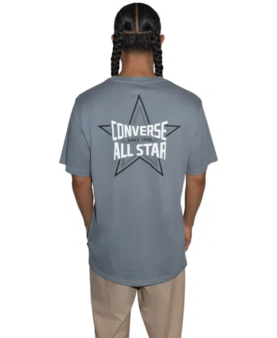 Converse Men's Star Studded Graphic Short-sleeve T-shirt In Gray New World