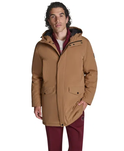 Converse Men's Urban Quilted Parka In Brown