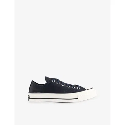 Converse Mens All Star Ox 70 Leather Trainers Navy Egret Black