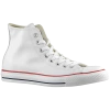 Converse White Canvas Chuck Taylor Hi Sneakers In White