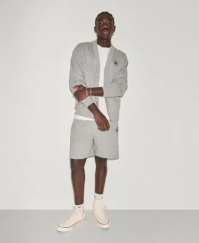 Converse Mens Regular Fit Logo Tee Regular Fit V Neck Sweatshirt In Gray