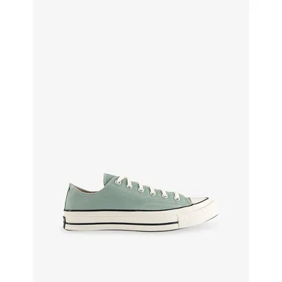 Converse Mens Thyme Again Egret Black All Star Ox 70s Canvas Trainers In Blue