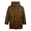Converse Mid-length Down Fill Puffer Jacket 'olive Green' In Brown