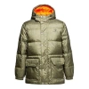 Converse Mid-length Printed Down Puffer Jacket 'metallic Green'
