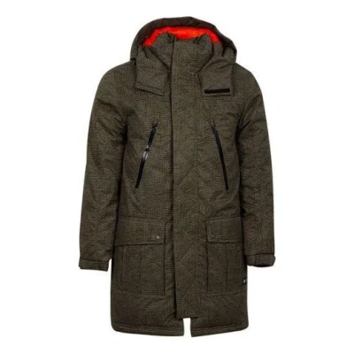 Converse Mid-length Printed Sideline Down Jacket 'olive Green'