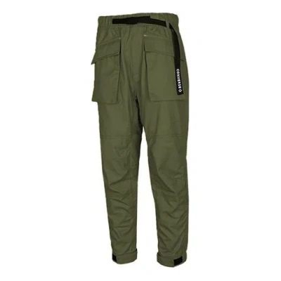 Converse Multi-pockets Knitted Long Pants Men Dark Green
