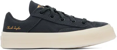 Converse Navy Chuck 70 Marquis Low Top Sneakers In Nightfall Grey/gold