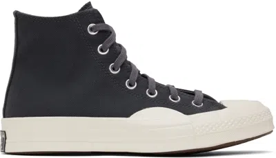 Converse Navy Chuck 70 Textured High Top Sneakers In Plum Cove/black/egre