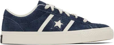 Converse Navy Cons One Star Academy Pro Suede Sneakers In Navy/egret/egret