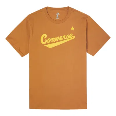 Converse Nova Logo T-shirt 'dark Soba' In Brown