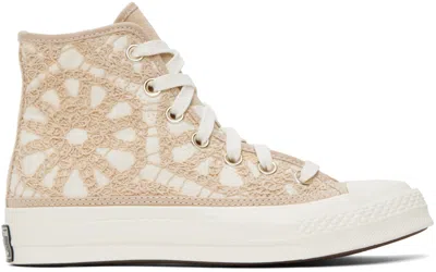Converse Off-white & Beige Chuck 70 Hi Sneakers In Oat Milk/egret/egret