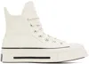 Converse Off-white Chuck 70 De Luxe Squared High Top Sneakers In Egret/black/egret