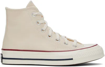 Converse Off-white Chuck 70 High Top Sneakers In Parchment/garnet/egr