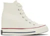 Converse 70 Chuck Wedge High-top Sneakers In Egret/blk/red
