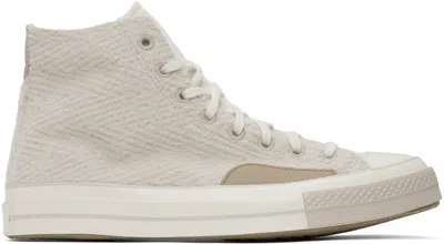 Converse Off-white Cozy Utility Chuck 70 Sneakers In Desert Sand/nomad Kh