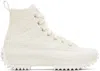 Converse Off-white Run Star Hike Sneakers In Egret/egret/light Go