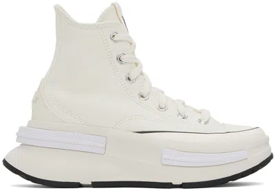 Converse Off-white Run Star Legacy Cx High Top Sneakers In Egret/black/white